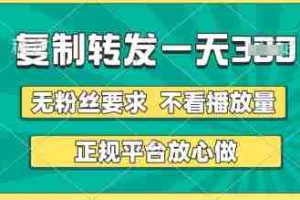 转发视频一天3张+，正规平台放心做，不看播放量，无粉丝要求，随时随地挣收益【揭秘】