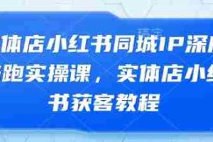 实体店小红书同城IP深度陪跑实操课，实体店小红书获客教程