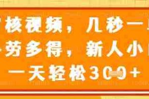 视频审核员，几秒一单，不限时间，不限地点，多做多得，新人小白一天轻松几张+【揭秘】