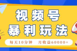 视频号AI赚钱法，每天只需10分钟，月入6万+！（超详细拆解）