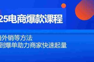 2025电商爆款课程，内销外销等方法，从0到爆单助力商家快速起量
