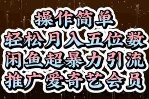闲鱼超暴力引流推广爱奇艺会员，操作简单，轻松月入5位数