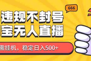 淘宝无人直播最新玩法，不违规不封号，只需挂机，稳定日入500+，新手也能当天开单！