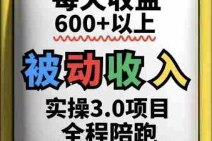 被动收入实操3.0项目，每天收益6张+以上，能长期操作