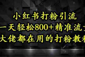 小红书打粉引流，一天轻松500+精准流量，大佬都在用的打粉教程