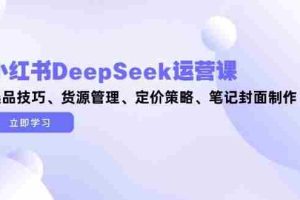 小红书DeepSeek运营课，选品技巧、货源管理、定价策略、笔记封面制作