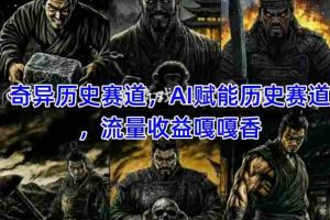抖音奇异历史赛道，AI赋能历史赛道，流量收益嘎嘎香，狂撸伙伴计划