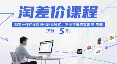 淘差价课程，淘宝一件代发精细化运营模式，不囤货低成本做电商（更新5月）