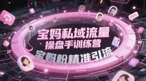宝妈私域流量操盘手训练营，宝妈粉精准引流