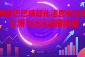 阿里巴巴精细化运营实战课，引爆1688店铺流量