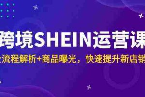 跨境SHEIN运营课，全流程解析+商品曝光，快速提升新店销量