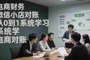 电商财务微信小店对账，从0到1系统学习电商对账