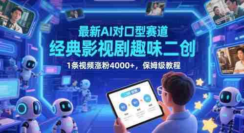 最新AI对口型赛道，经典影视剧趣味二创，1条视频涨粉4000+，保姆级教程
