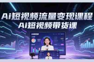 Ai短视频流量变现课程，Ai短视频带货课