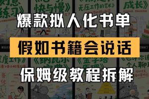 最新爆款拟人化书单玩法 假如书籍会说话 保姆级教程