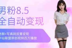 全网独家男粉8.5运营课程，进群+写真+网盘，稳定日入 5张
