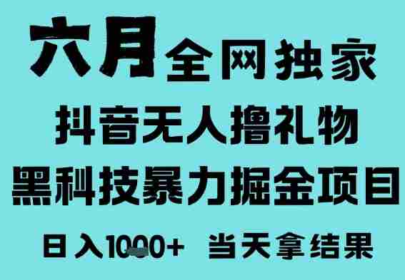 25年6月高爆抖音无人直播最新撸音浪掘金项目,门槛低小白可做,无脑日入1k,可矩阵放大【揭秘】