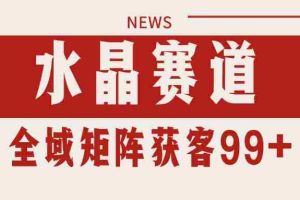 小红书某音水晶赛道引流获客 自热矩阵日引200+