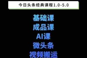 头条图文课1-5期教你头条图文写作、微头条、视频搬运变现，适合新手快速起号玩法