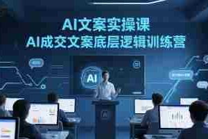 AI文案实操课，AI成交文案底层逻辑训练营