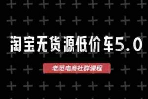淘宝无货源2025VIP教程，​最新的淘宝无货源课程，1688代发，蓝海选品，零成本创业首选