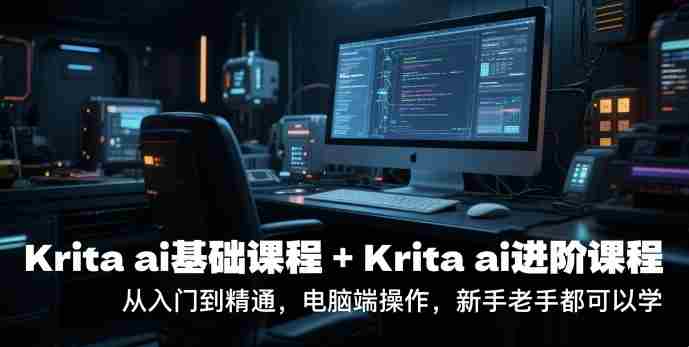 krita ai基础课程+Krita ai进阶课程，从入门到精通，电脑端操作，新手老手都可以学
