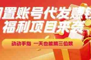 福利项目来袭，闲置账号代发挣钱，动动手指，一天也能搞三位数【揭秘】