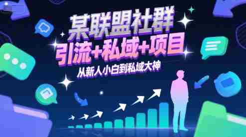 某联盟社群,引流+私域+项目,从新人小白到私域大神