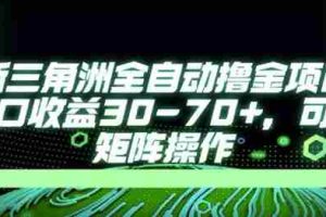 最新AI全自动游戏撸金项目，单窗口收益30-70+，可批量操作【揭秘】