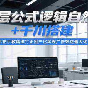 底层公式逻辑自然流+千川搭建，手把手教精准打正投产比实现广告效益最大化！