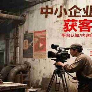 中小企业短视频获客全链路，平台认知/内容创作/抖加投放/矩阵搭建，精准引流核心方法