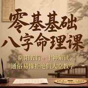 （15283期）零基础八字命理课，阴阳五行+十神解读，通俗易懂拒绝假大空教学