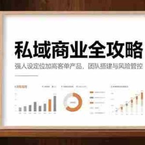 （15294期）私域商业全攻略，强人设定位加高客单产品，团队搭建与风险管控