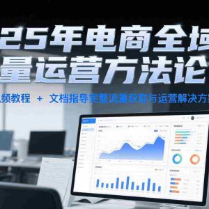 2025年电商全域流量运营方法论，视频教程+文档指导完整流量获取与运营解决方案