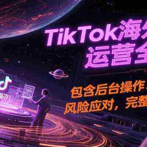 TikTok海外小店运营全流程，包含后台操作、营销推广、风险应对，完整的知识闭环