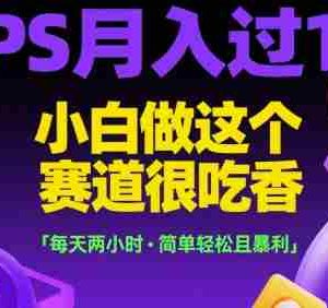 靠PS月入过1W，小白做这个赛道很吃香，每天两小时，简单轻松且暴利【揭秘】