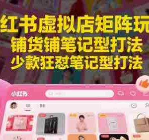 小红书虚拟店矩阵玩法，铺货铺笔记型打法，少款狂怼笔记型打法（更新）