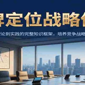 品牌定位战略体系，从理论到实践的完整知识框架，培养产品竞争战略思维