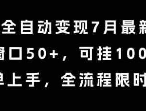 小说全自动变现7月玩法，单窗口50+，可挂100窗口，简单上手，全流程限时公布【揭秘】