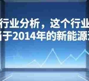 付费文章：行业分析，这个行业，相当于2014年的新能源汽车