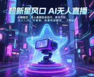 超新星风口无人直播，长期稳定，无人看顾自动运行，菜鸟可玩，日入1.3k，可复制，批量收益翻倍