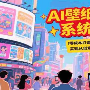 AI壁纸创业系统教程，零成本打造高转化壁纸产品，实现从创意到变现的完整闭环