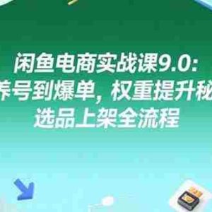（15325期）闲鱼电商实战课9.0：从养号到爆单，权重提升秘籍，选品上架全流程