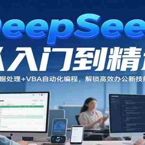 DeepSeek从入门到精通，Excel数据处理+VBA自动化编程，解锁高效办公新技能（更新）