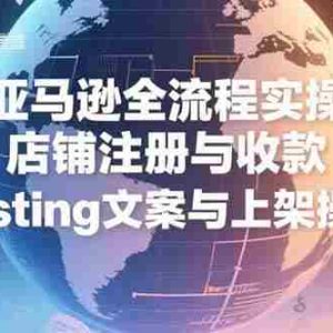 （15349期）亚马逊全流程实操，店铺注册与收款，Listing文案与上架操作