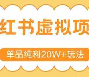 小红书卖虚拟产品，单品纯利20W+玩法分享，4节系列课程