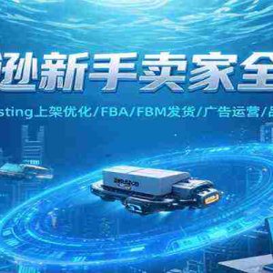 亚马逊新手卖家全流程，注册收款/Listing上架优化/ FBA/FBM发货/广告运营/品牌备案