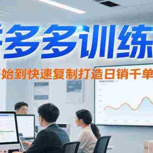 拼多多训练营，从0开始到快速复制打造日销千单的店铺（更新7月）