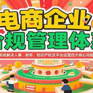电商企业合规管理体系，系统解决人事、财务、知识产权及平台运营四大核心风险