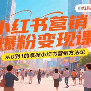 小红书营销爆粉变现课，从0到1的掌握小红书营销方法论